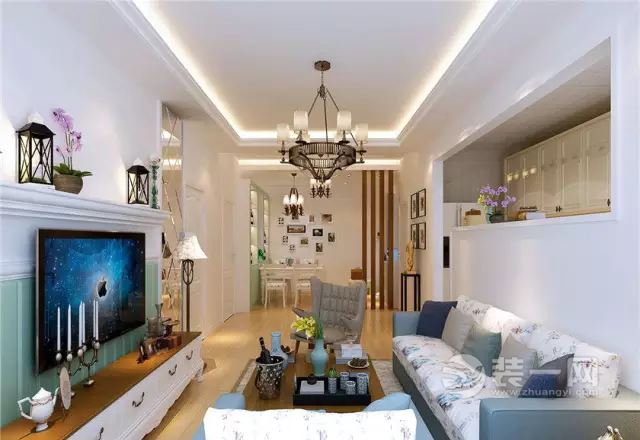 92平米现代韩式风格两居室设计装修效果图