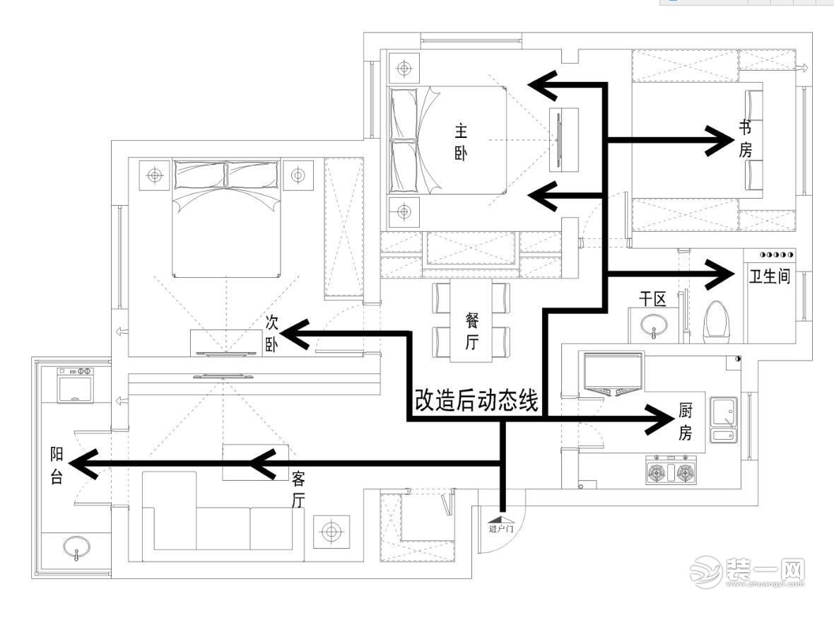重庆凤凰湾户型图 北欧风格100平米三居室装修效果图