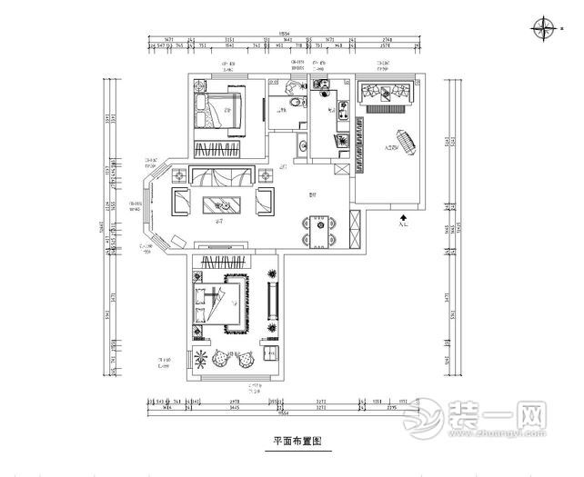 田园风格案例推荐 重庆国仕山小区110平米装修设计图