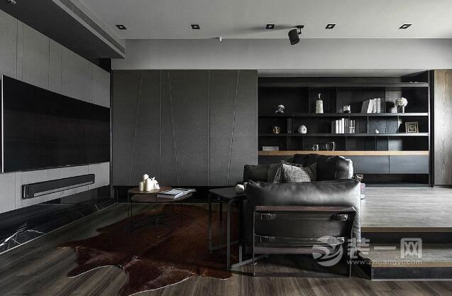 黑白灰简约风格 上海汇智湖畔家园87平米装修效果图