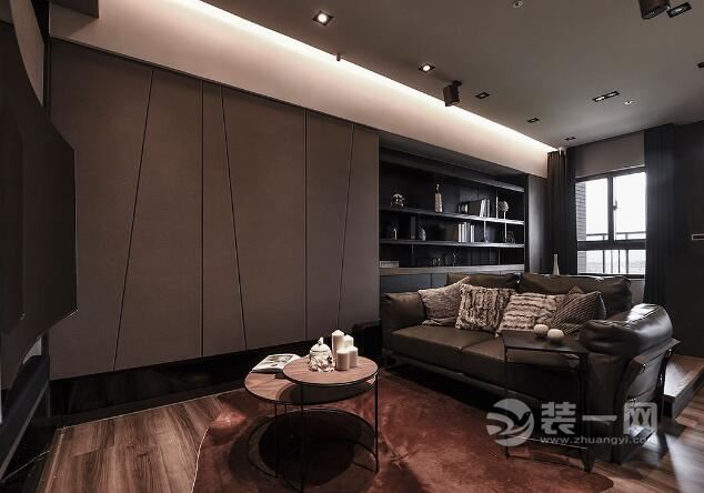 黑白灰简约风格 上海汇智湖畔家园87平米装修效果图