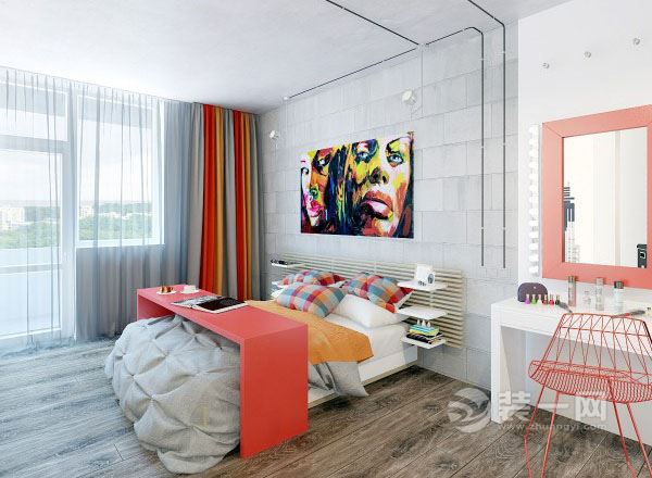 90平米现代风格卧室装修设计效果图