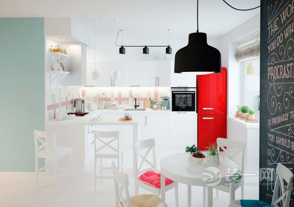 90平米现代风格厨房装修设计效果图