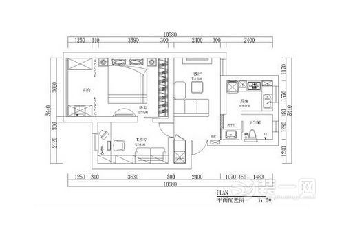 50平小户型房屋装修设计草图