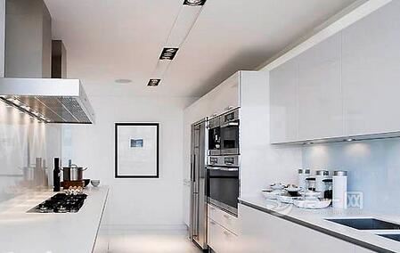 绿白银的协奏曲 超简约现代六安厨房装修设计