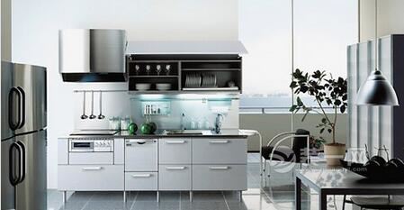 绿白银的协奏曲 超简约现代六安厨房装修设计