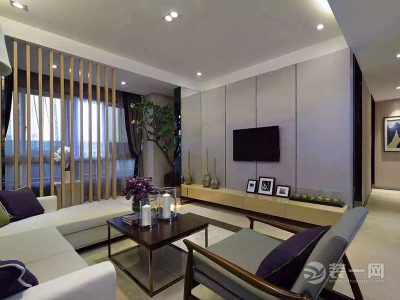 南京世茂外滩现代简约风格三居室装修效果图
