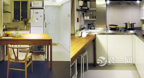 日式风格开放厨房装修设计效果图