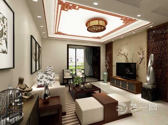 新中式风格客厅装修设计效果图