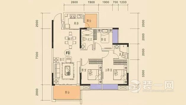 佛山装修网南北通透户型图