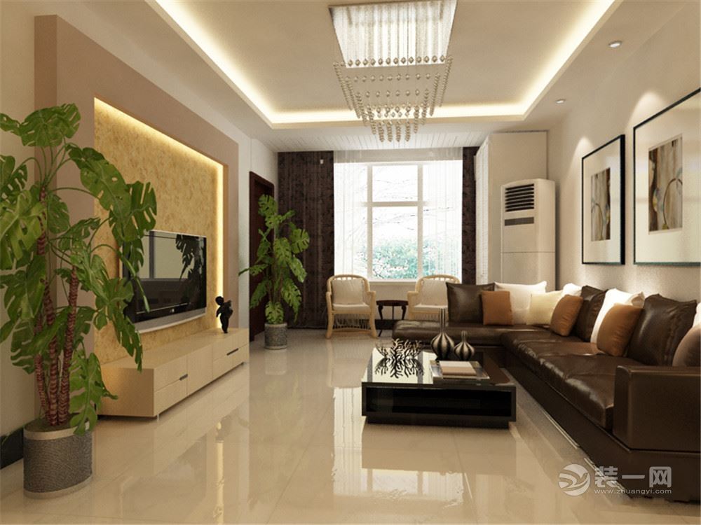 天津晓镇家园93平米二居室现代简约风格装修效果图