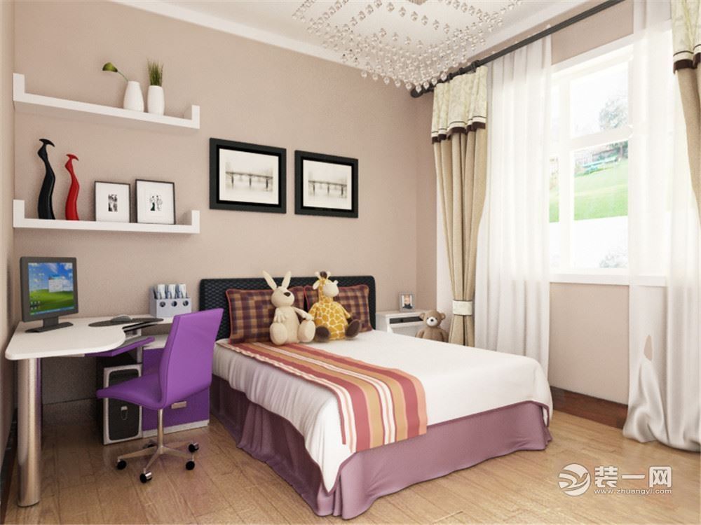 天津晓镇家园93平米二居室现代简约风格装修效果图