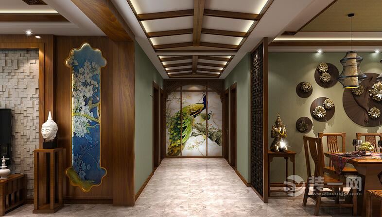 东南亚风格走廊装修设计效果图