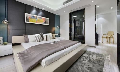 三室两厅装修案例 广州装饰公司骏景花园现代简约装修效果图--卧室