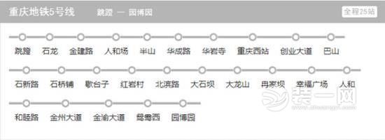 重庆轨道交通5号线站点分布图