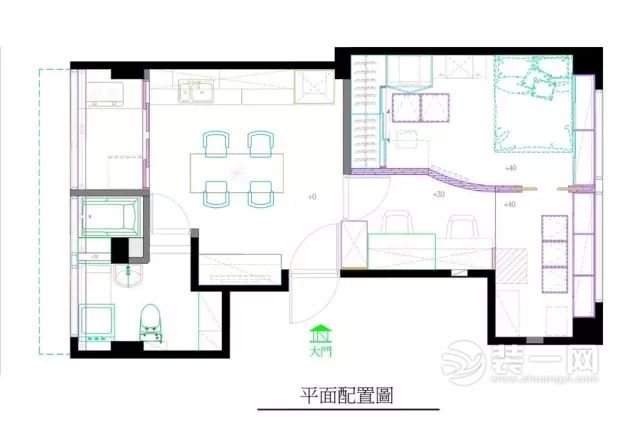 53平米简约风格装修效果图