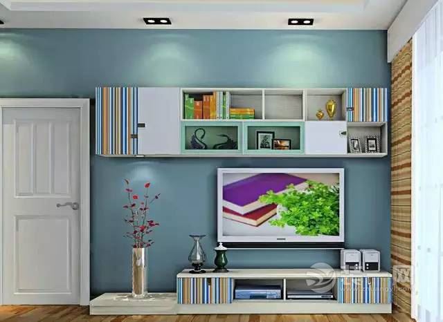 新式客厅矮电视柜装修设计效果图