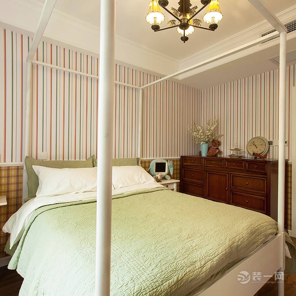 76平米两室两厅轻美式设计风格儿童房装修效果图