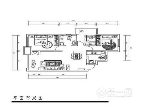 97平米现代简约风格三居室装修效果图