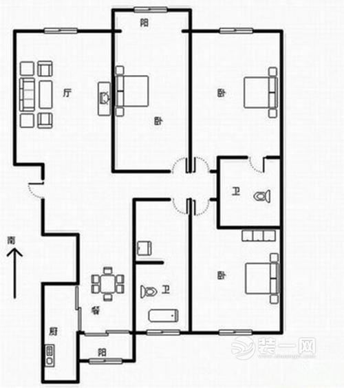 深圳装饰公司86平米三室一厅装修效果图 深圳装修公司美式风格装修效果图