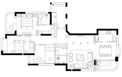 现代简约房屋装修设计平面图