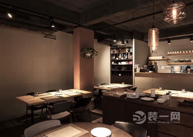 工业风格小面积餐厅装修效果图 适合拍照的网红店设计