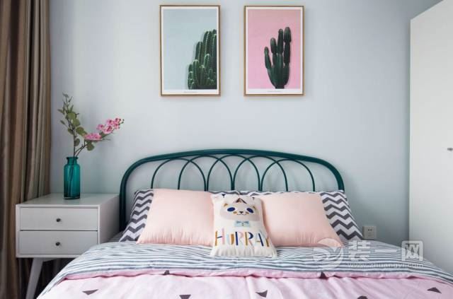 60平粉色系列卧室装修设计