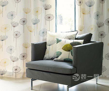 客厅窗帘与沙发软装搭配效果图