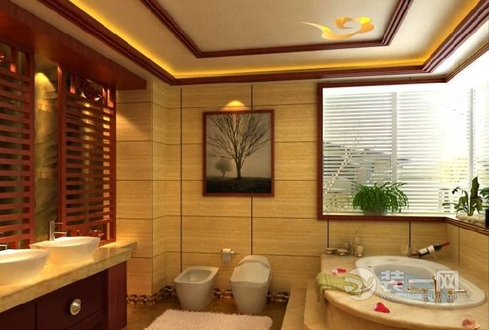 新中式浴室装修设计效果图