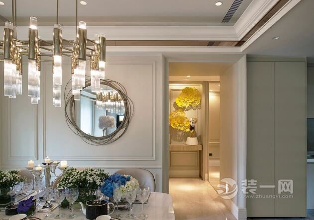 美式新古典风格别墅装修设计 营造白色调高端优雅氛围