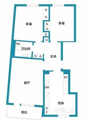 75平米原木风格公寓装修效果图