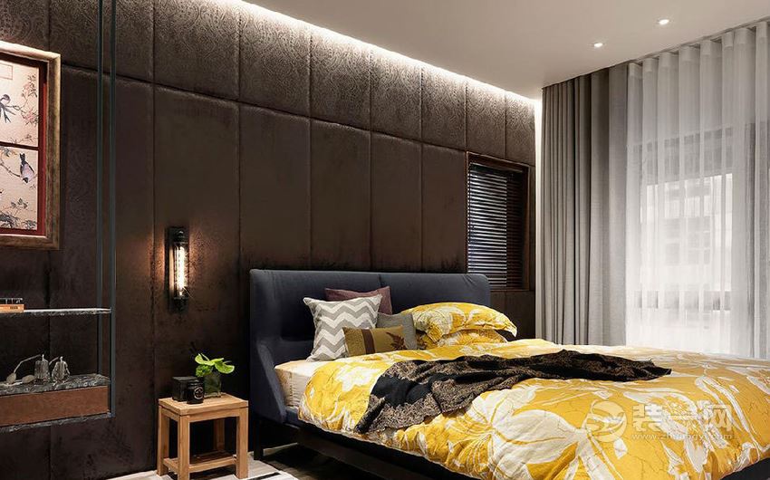 102平米多元混搭风格美宅卧室装修效果图