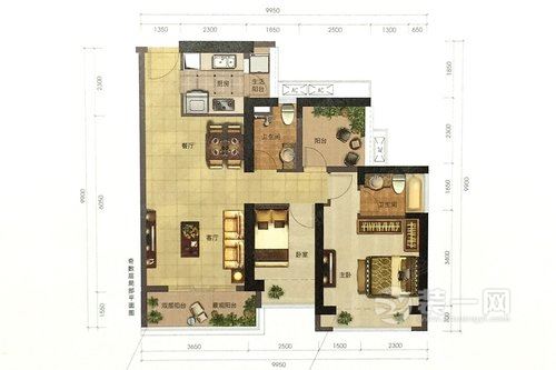 89平米小户型装修实景图 深圳装修公司港铁天颂中式装修案例