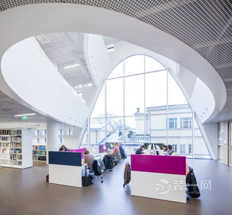现代风格图书馆装修案例