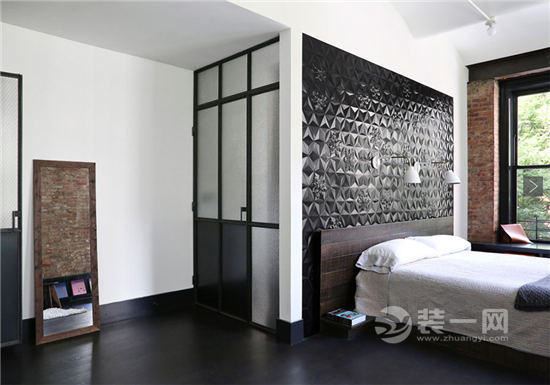 绵阳装修网LOFT住宅现代简约效果图 时尚的红砖黑墙