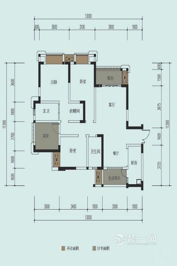 全包11.38万装修重庆金茂珑悦一期129平米欧美三居室