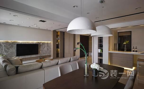开放式设计 哈尔滨文汇家园115平米两室两厅装修图