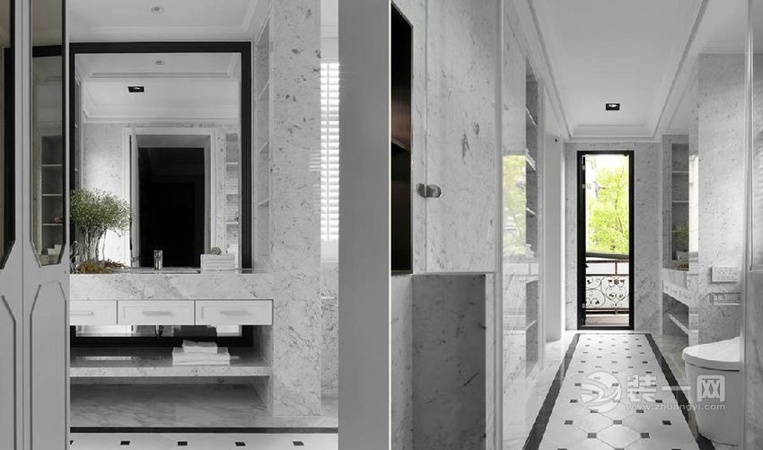 142平米新古典元素融入现代风格四居室卫生间装修效果图