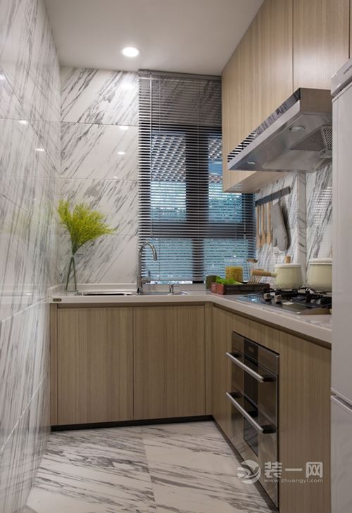 75平米现代简约风格两居室小户型装修厨房装修效果图