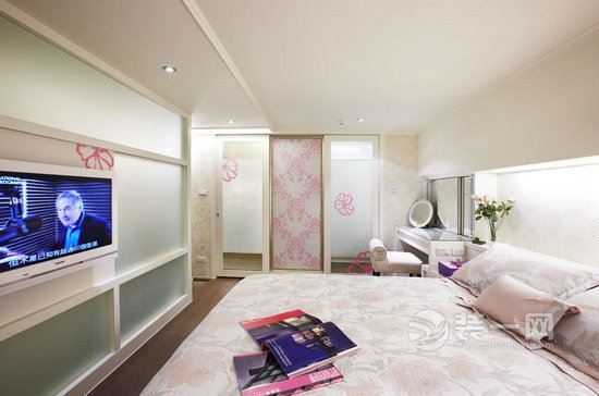 粉妆33平公寓 天津装修公司loft户型小资风格设计图
