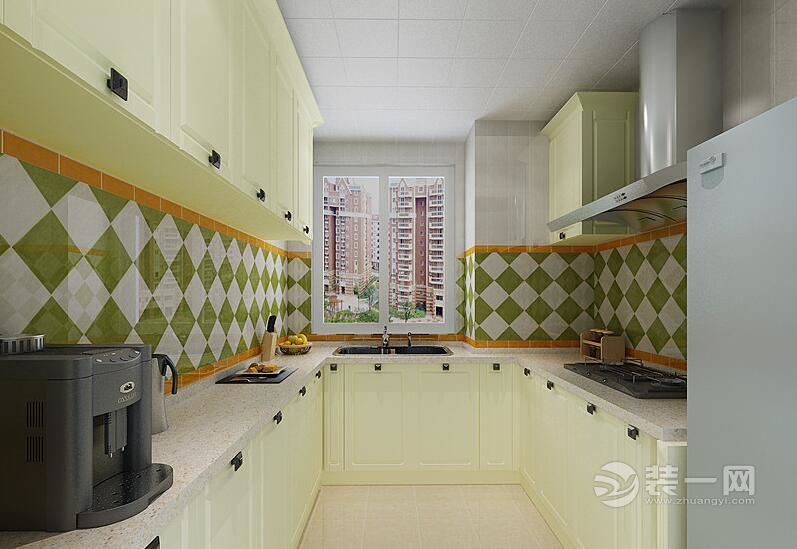 美式风格厨房装修设计效果图