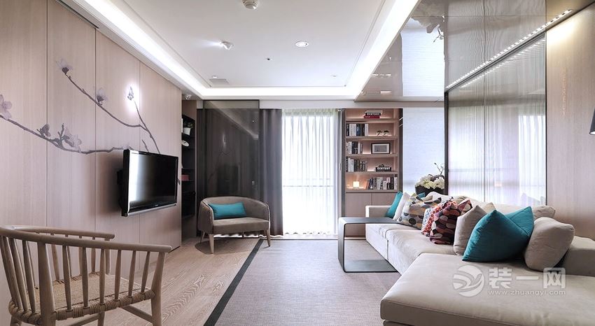 92平米现代风格两居室客厅装修效果图