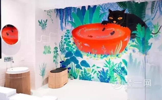 艺术手绘大众浴池装修设计 这里的澡堂子最适合拍照