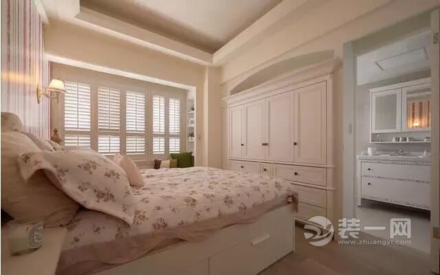 68平米田园风格一居室装修案例卧室装修效果图