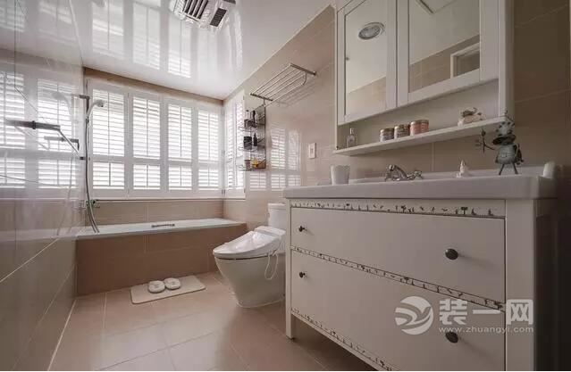 68平米田园风格一居室装修案例卫生间装修效果图
