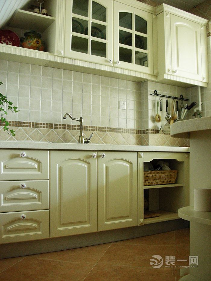 168平米田园风格三居室装修案例厨房装修效果图