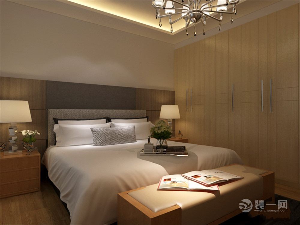 天津红星国际137平三室两厅现代风格装修案例效果图
