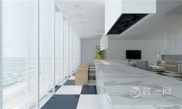 绵阳装修网100平一室一厅现代主义案例 隔与界的设计