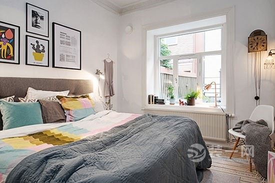 53平米北欧风格一居室公寓装修案例卧室装修效果图