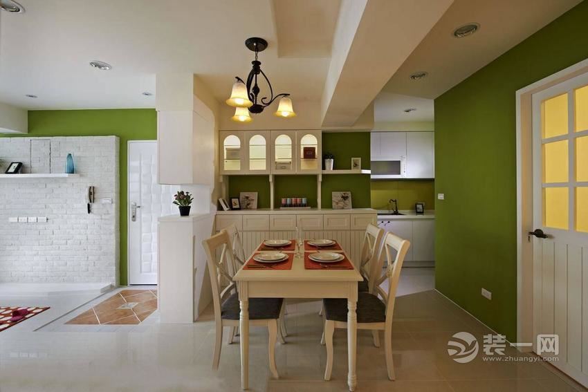 67平米田园风格两居室装修案例厨房装修效果图